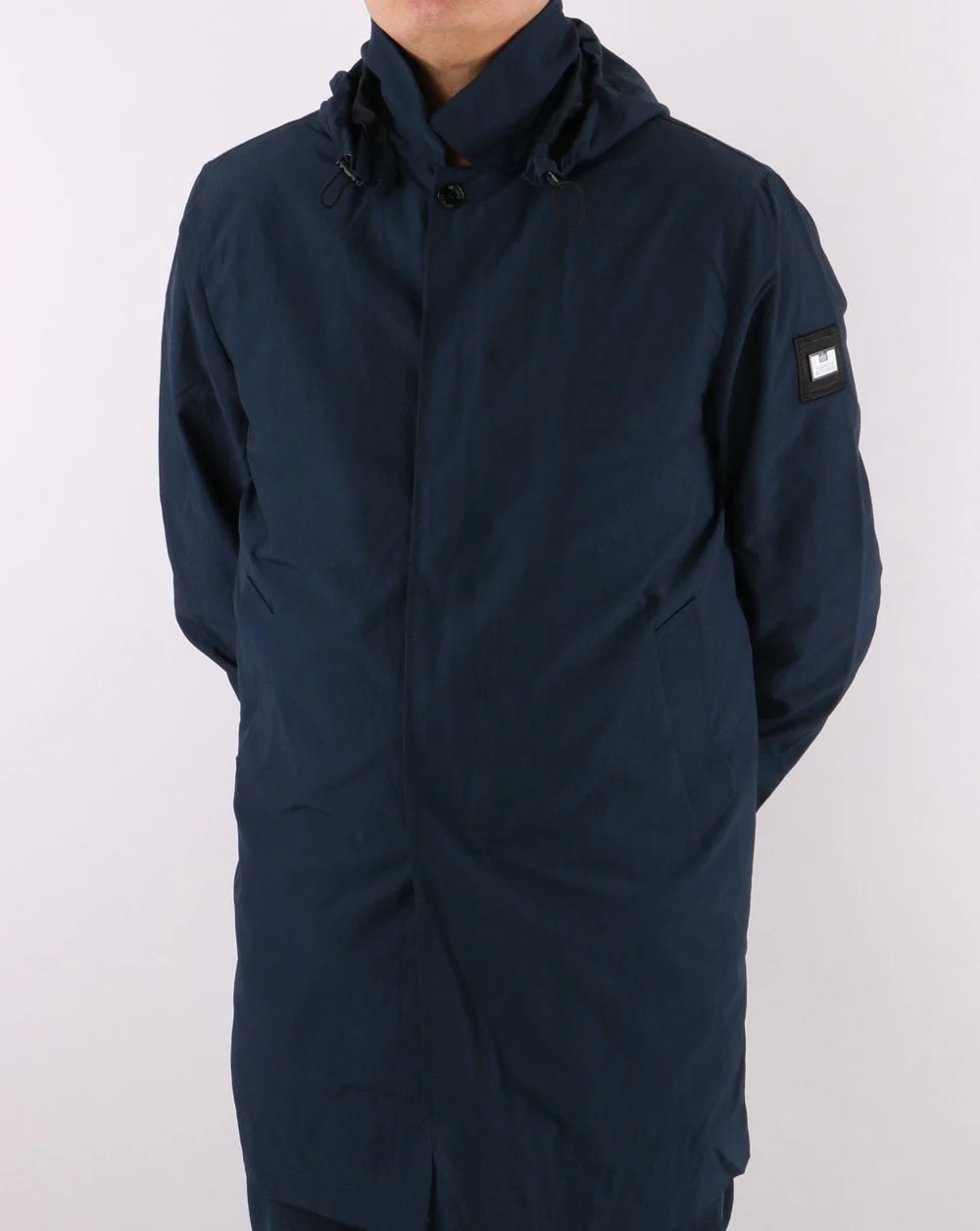 Weekend Offender Hooded Mac Navy - Image 2