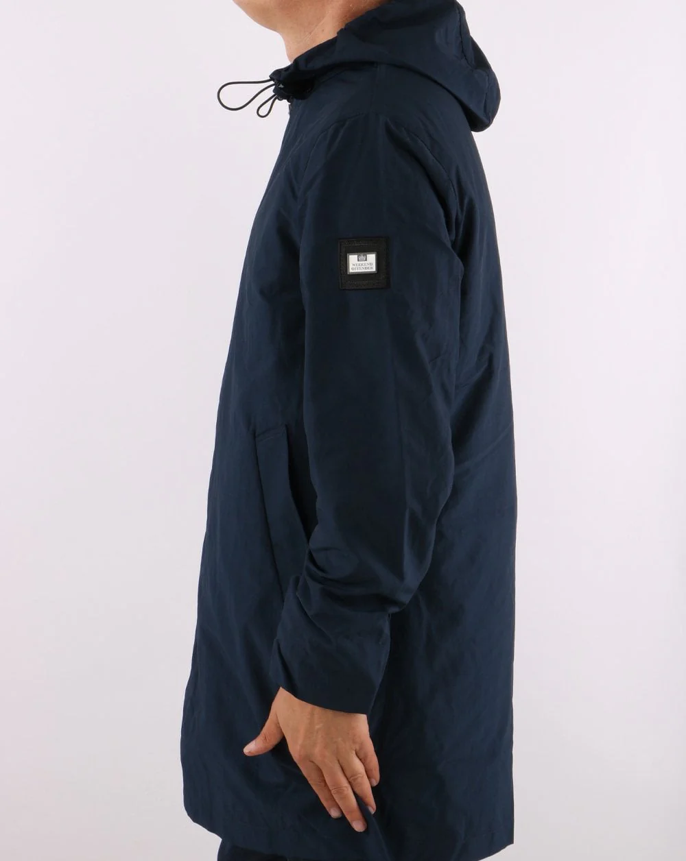 Weekend Offender Hooded Mac Navy - Image 3