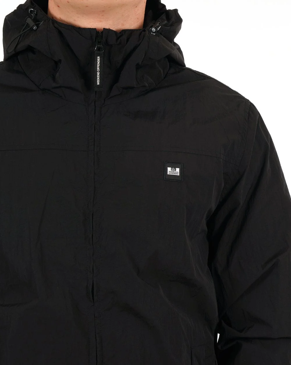 Weekend Offender Hooded Windbreaker Black - Image 2