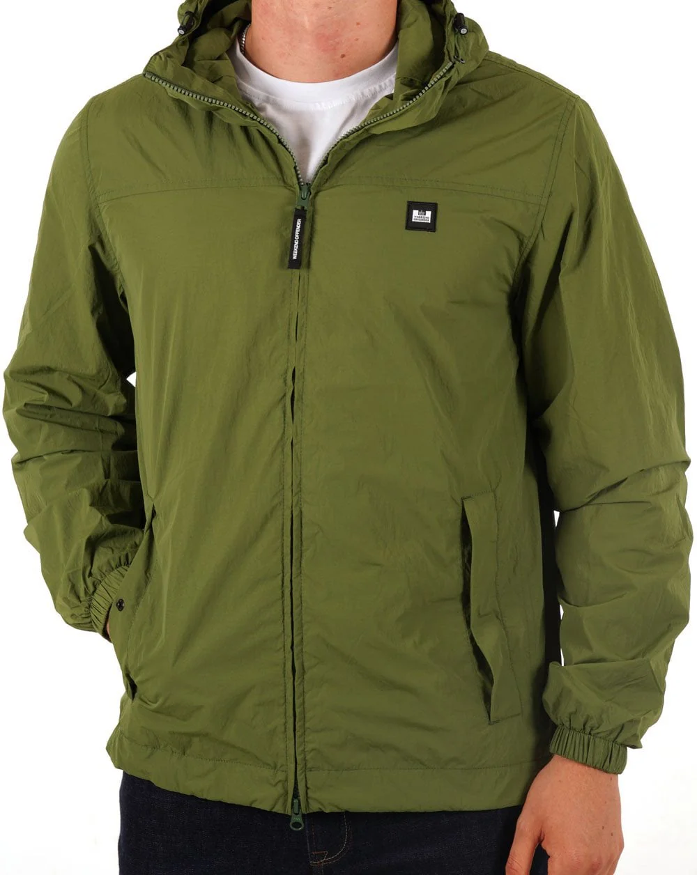 Weekend Offender Hooded Windbreaker Olive - Image 4