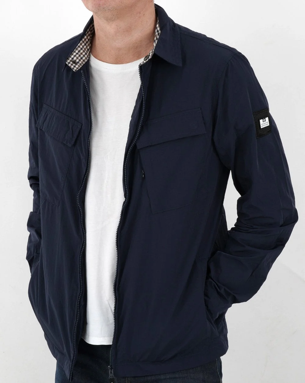 Weekend Offender Juniper Hills Overshirt Navy - Image 4