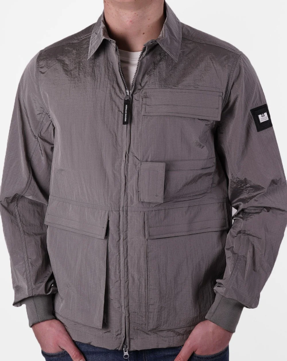 Weekend Offender Kell Overshirt Smoke Grey - Image 4