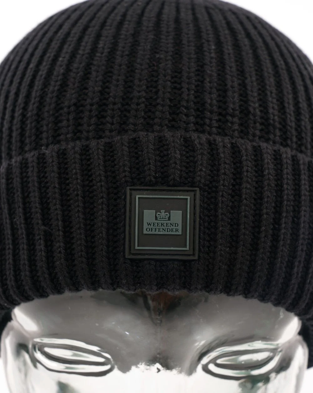 Weekend Offender Kettama Ribbed Beanie Black - Image 2
