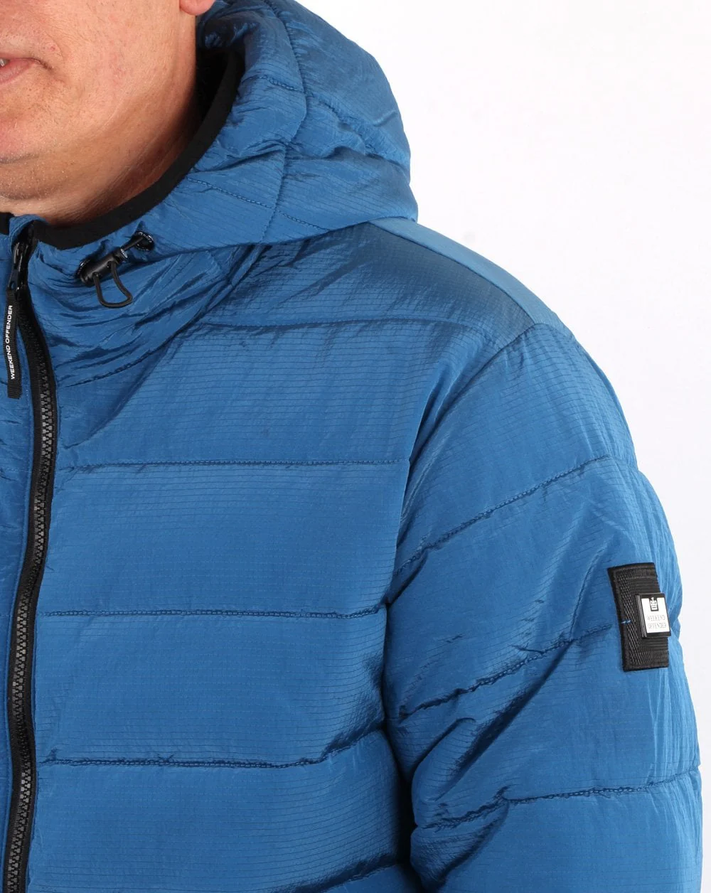 Weekend Offender La Guardia Padded Jacket Blue - Image 3