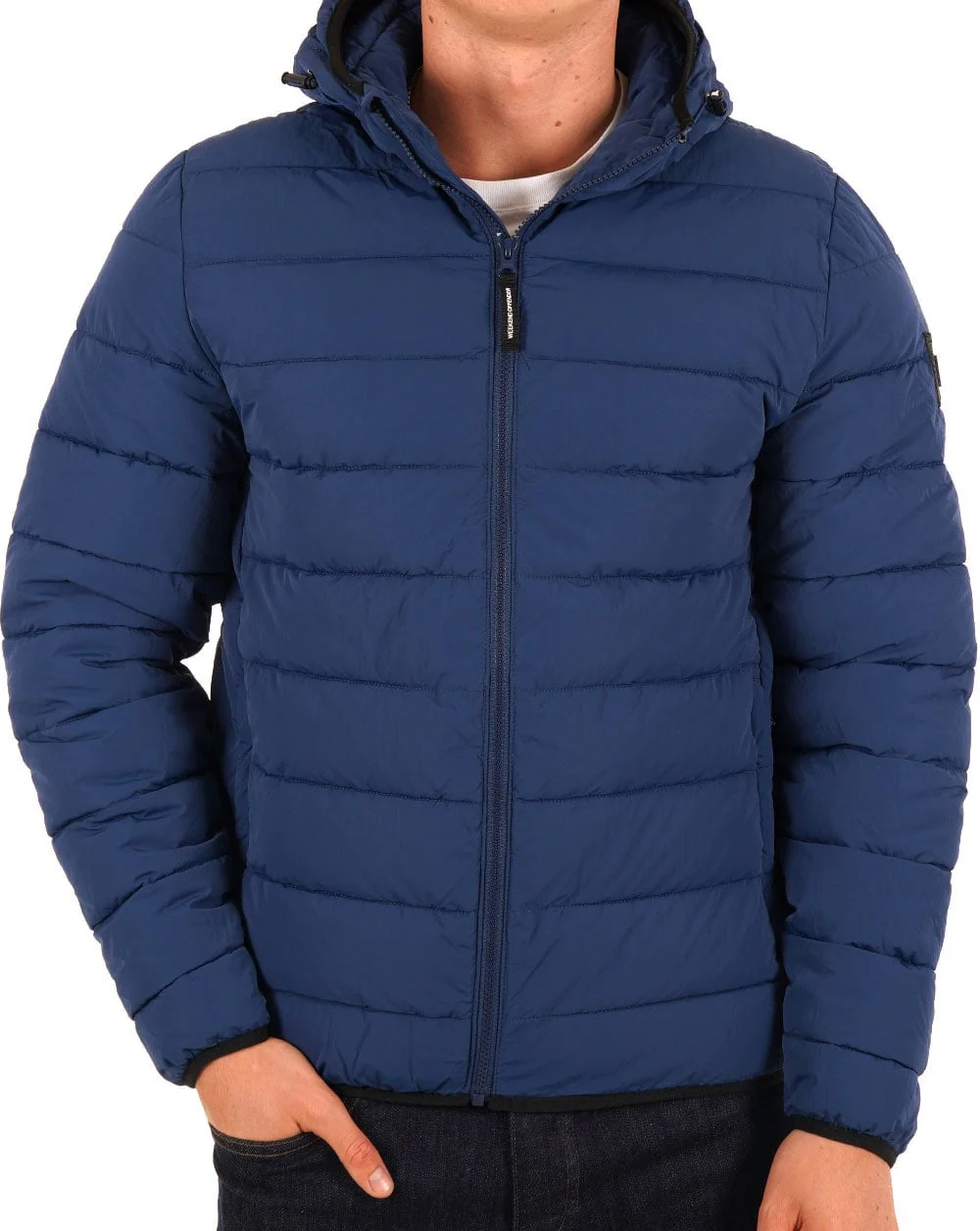 Weekend Offender La Guardia Padded Jacket Petrol Blue - Image 4