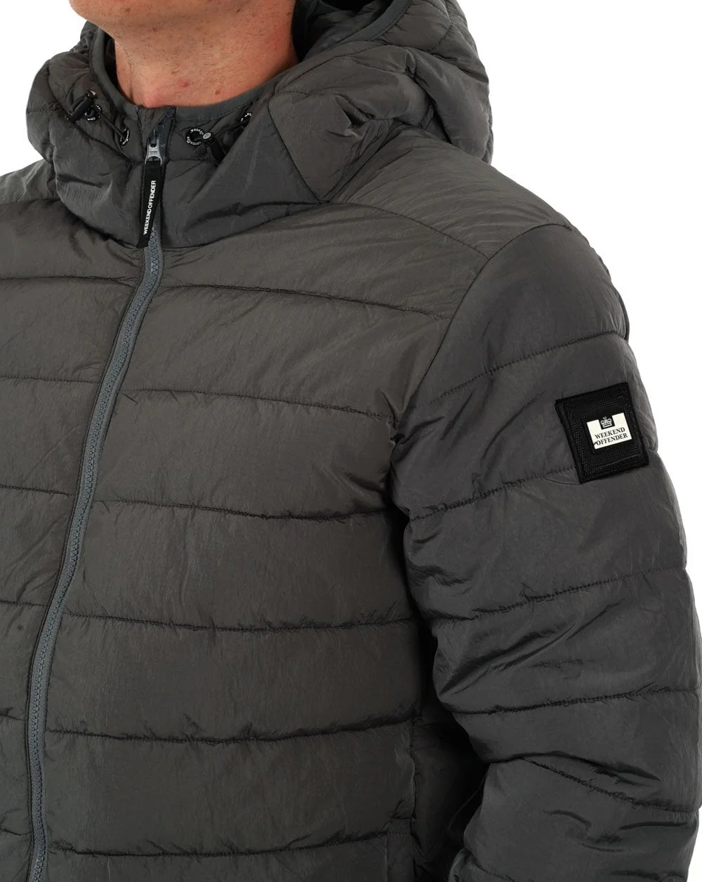 Weekend Offender La Guardia Padded Jacket Zinc - Image 2