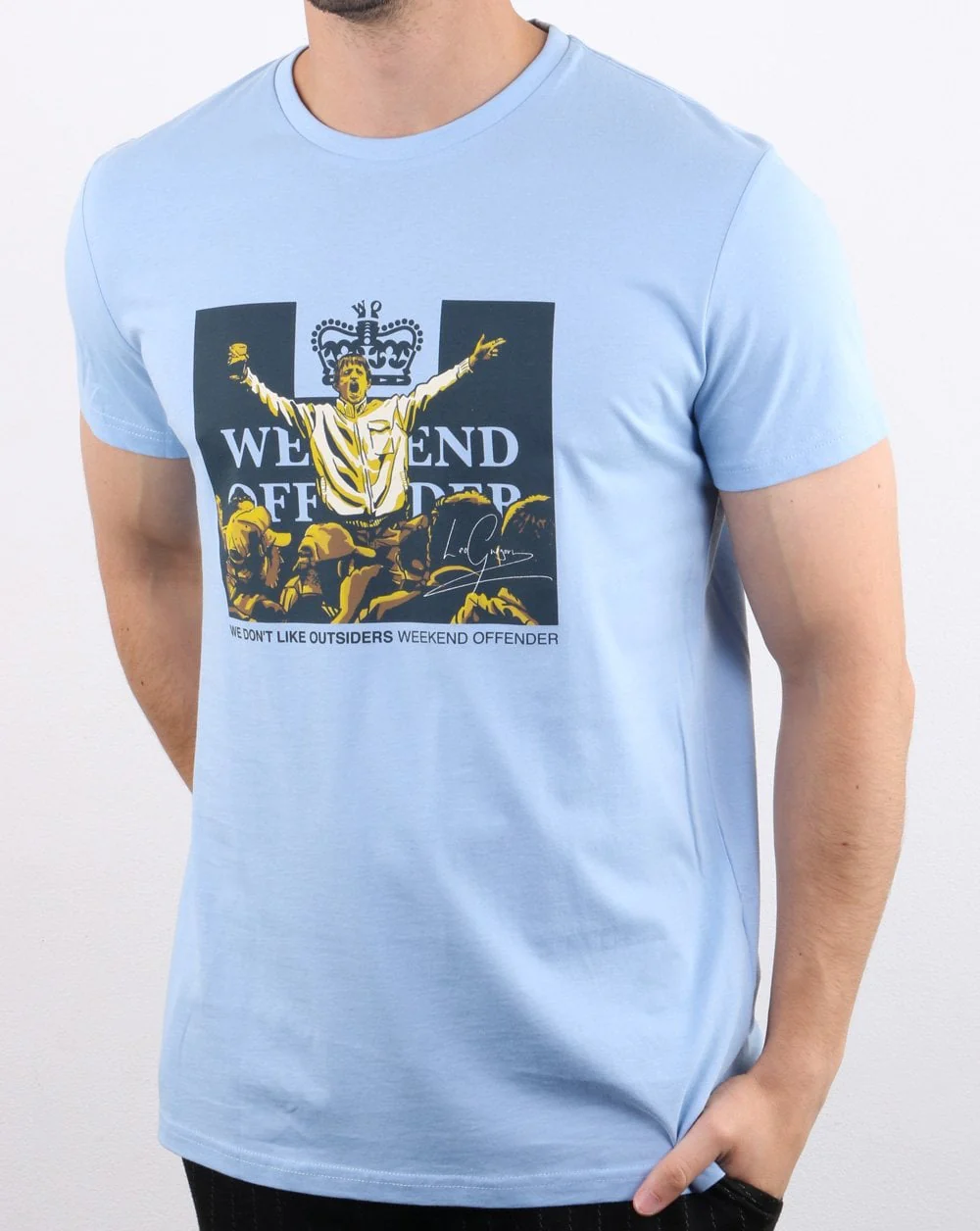 Weekend Offender Leo Gregory T Shirt Sky Blue - Image 2