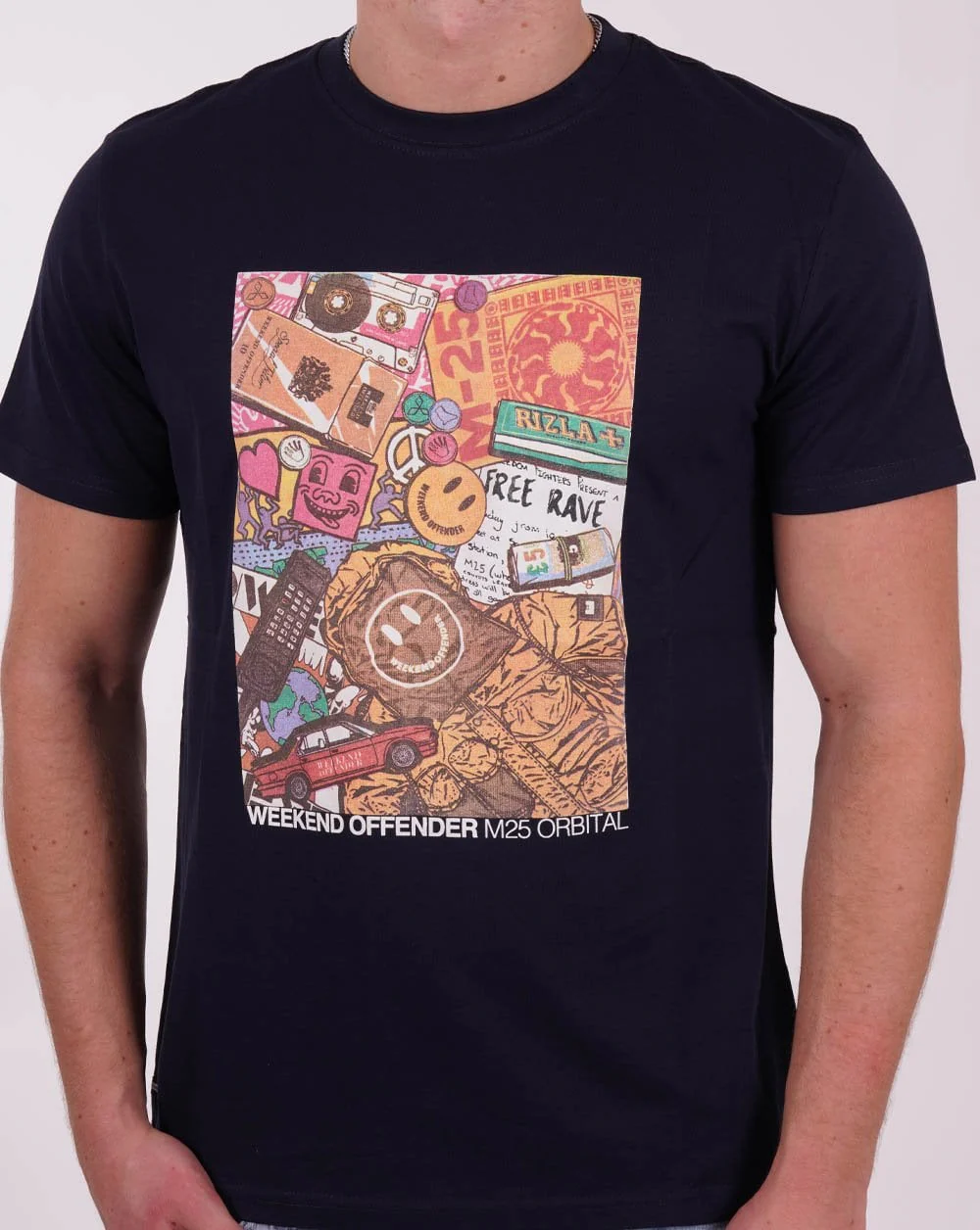 Weekend Offender M25 T-shirt Navy - Image 3