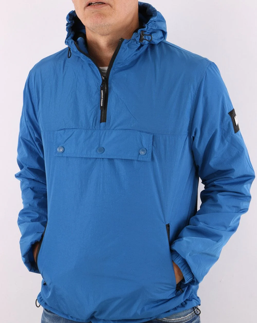Weekend Offender Manaus Overhead Jacket Blue - Image 4