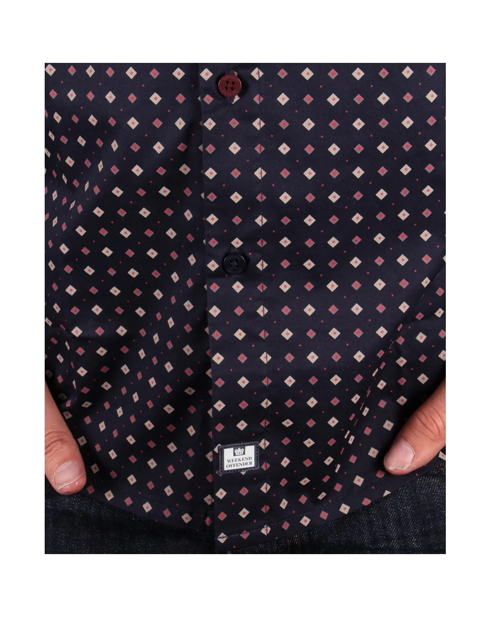 Weekend Offender Masaya Shirt Navy - Image 2