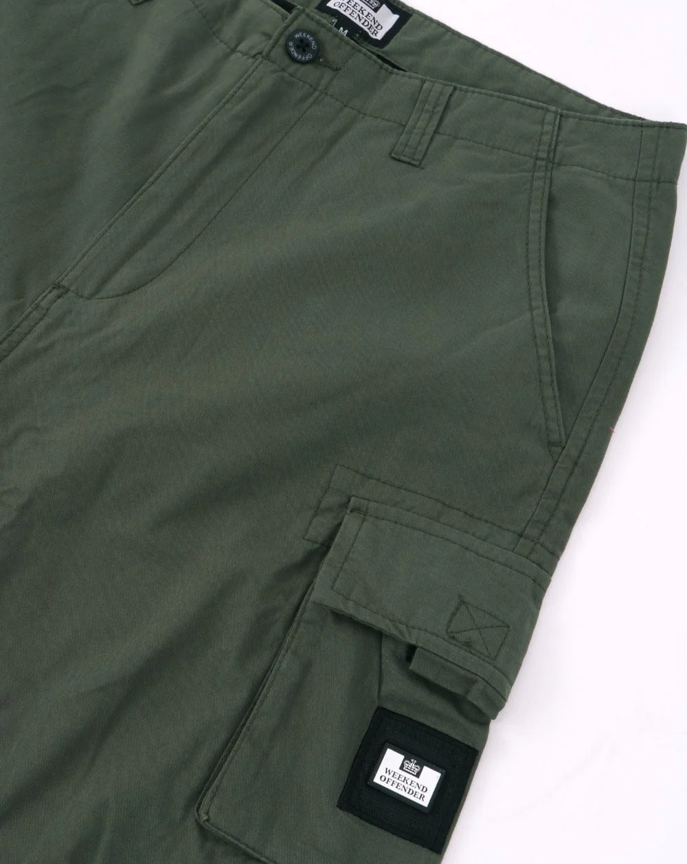 Weekend Offender Mascia Cargo Shorts Dark Green - Image 3