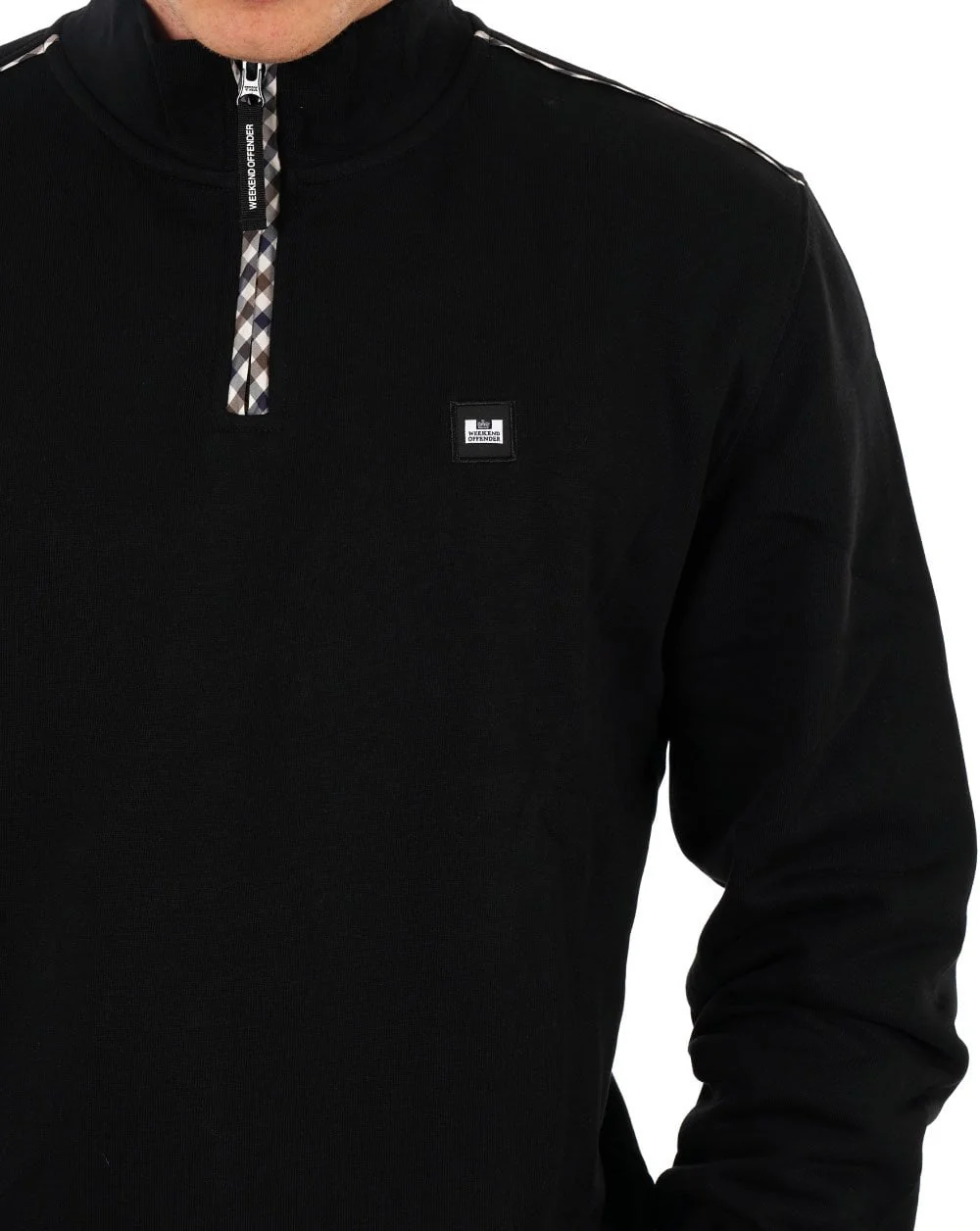 Weekend Offender Matisa Quarter Zip Sweatshirt Black - Image 2
