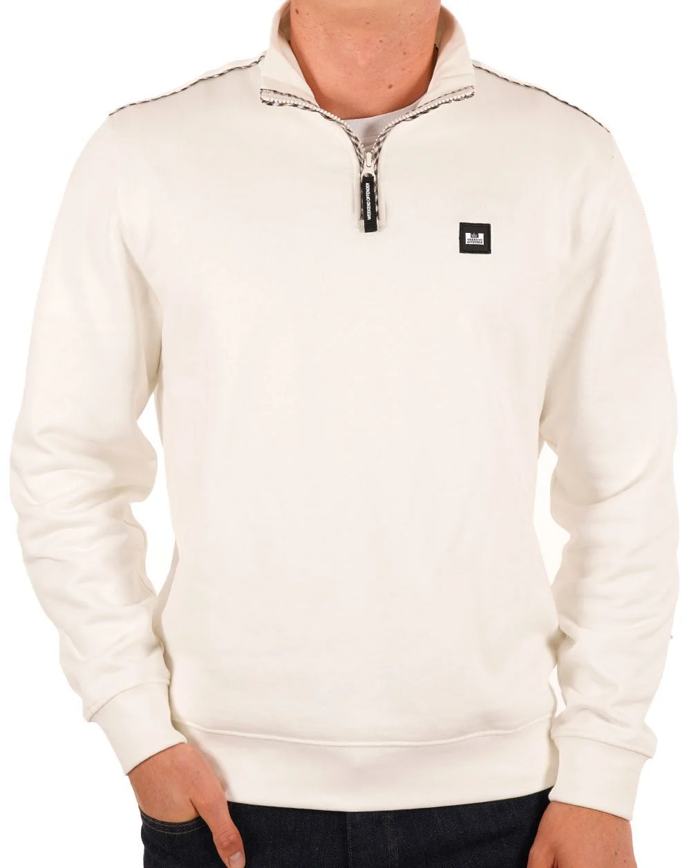 Weekend Offender Matisa Quarter Zip Sweatshirt Winter White