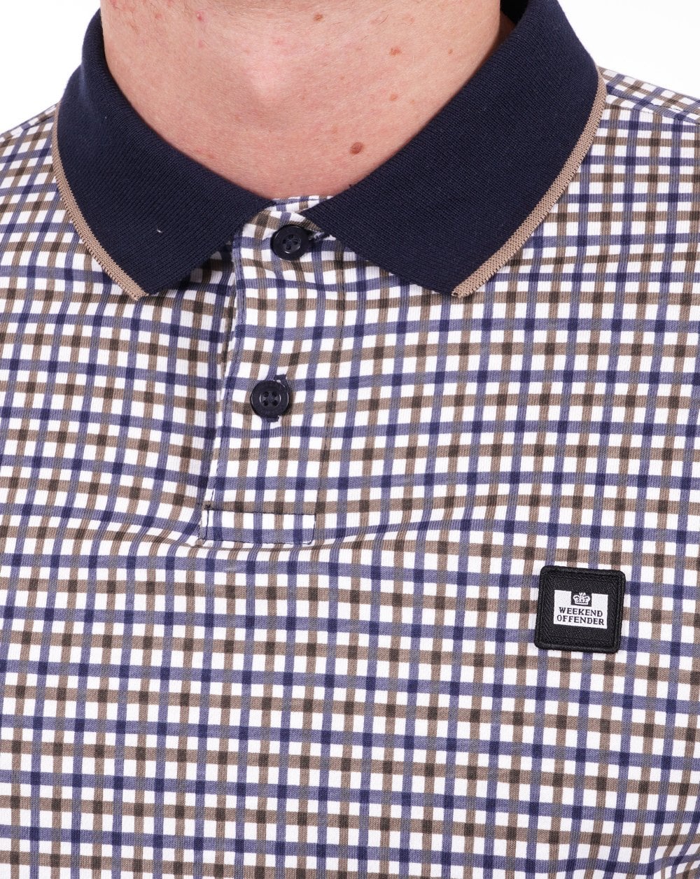 Weekend Offender Miller Polo Shirt House Check - Image 2