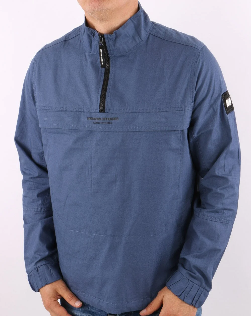 Weekend Offender Modafferi Quarter Zip Jacket Blueprint - Image 2