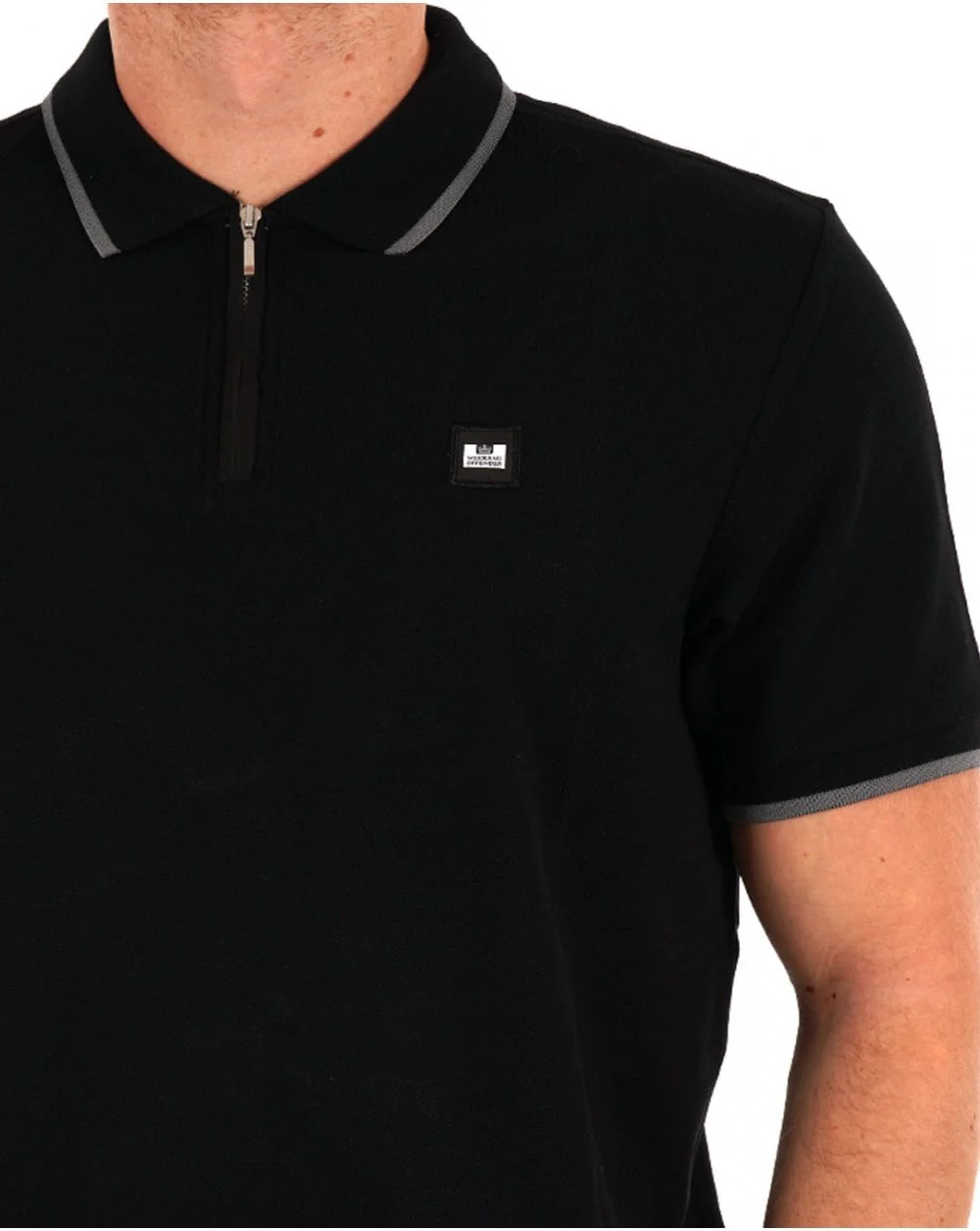 Weekend Offender Monti Zip Polo Black - Image 2