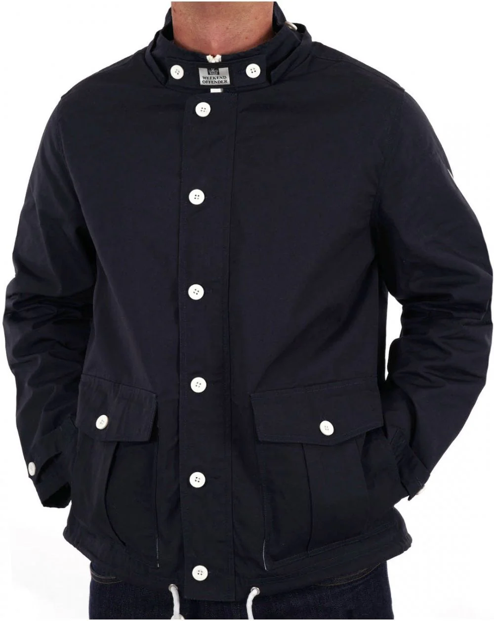Weekend Offender Naz Fishermans Jacket Navy - Image 3