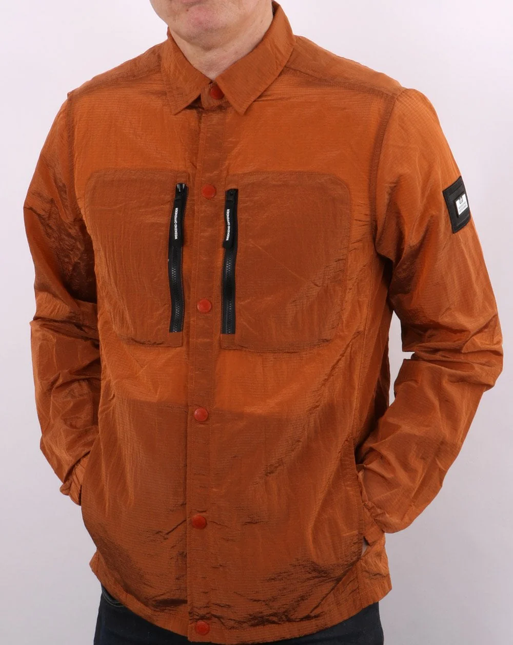Weekend Offender Nicky Eyes Jacket Burnt Orange - Image 2