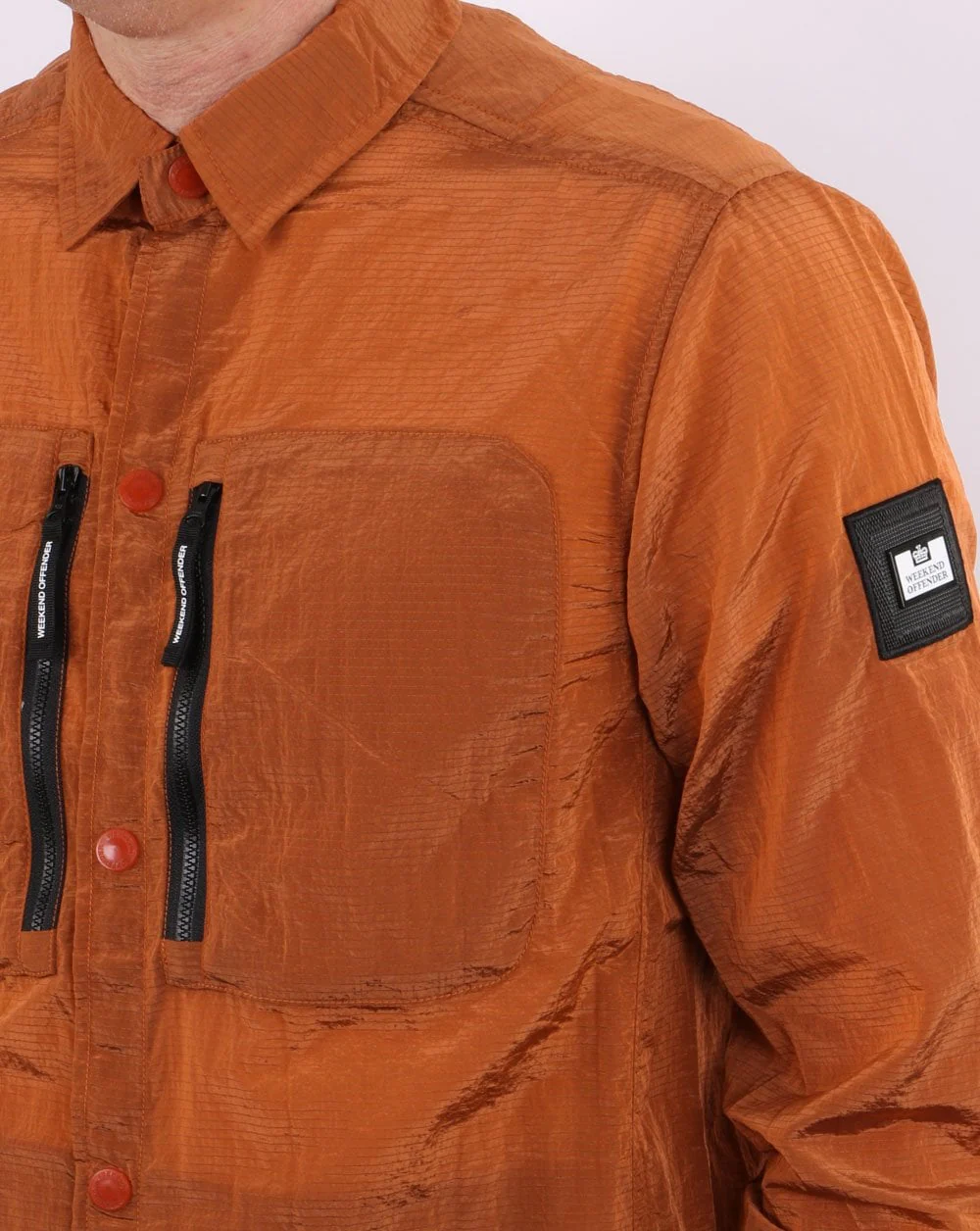 Weekend Offender Nicky Eyes Jacket Burnt Orange - Image 3