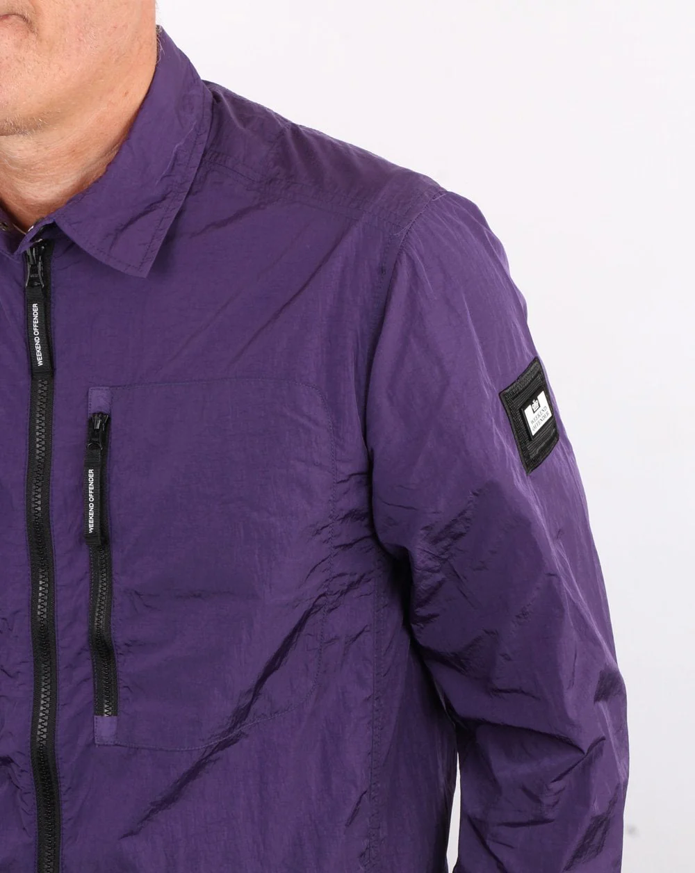 Weekend Offender Nicky Eyes Overshirt Deep Purple - Image 2