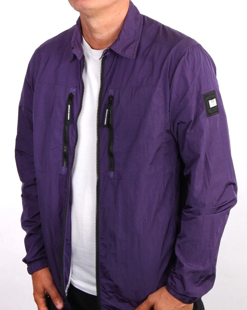 Weekend Offender Nicky Eyes Overshirt Deep Purple - Image 5