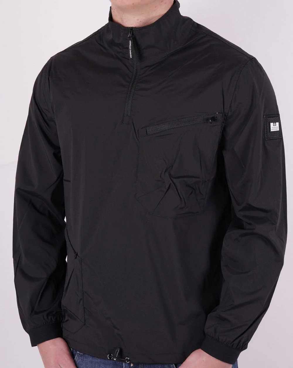 Weekend Offender Nunez 1/4 Zip Top Black - Image 3