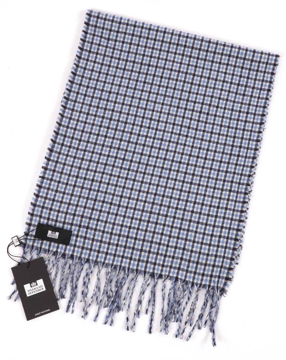 Weekend Offender Nurman Gomedov Scarf Blue House Check
