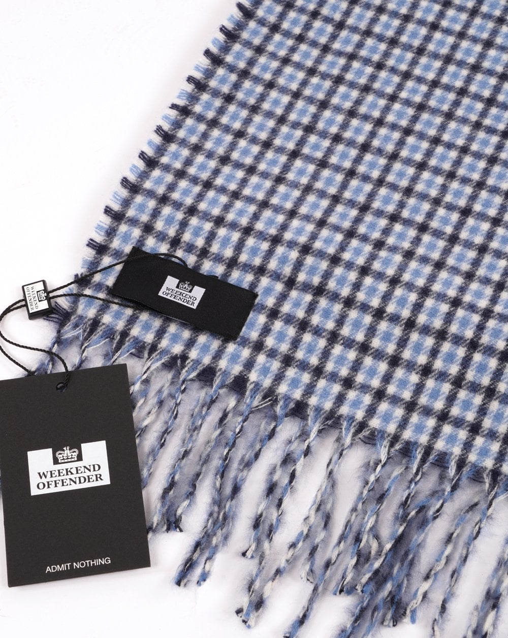 Weekend Offender Nurman Gomedov Scarf Blue House Check - Image 2