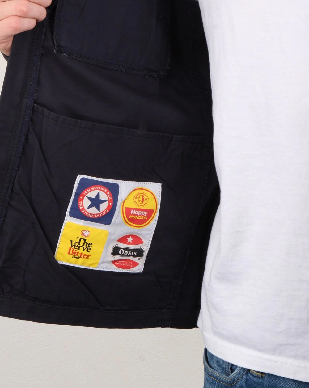 Weekend Offender Overshirt Zip Jacket Navy - Image 6