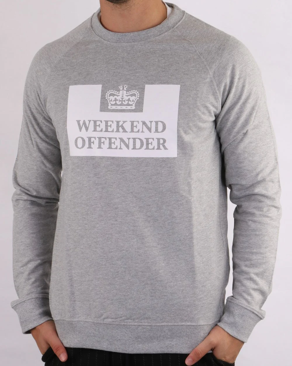 Weekend Offender Penitentiary Sweatshirt Grey Marl - Image 3