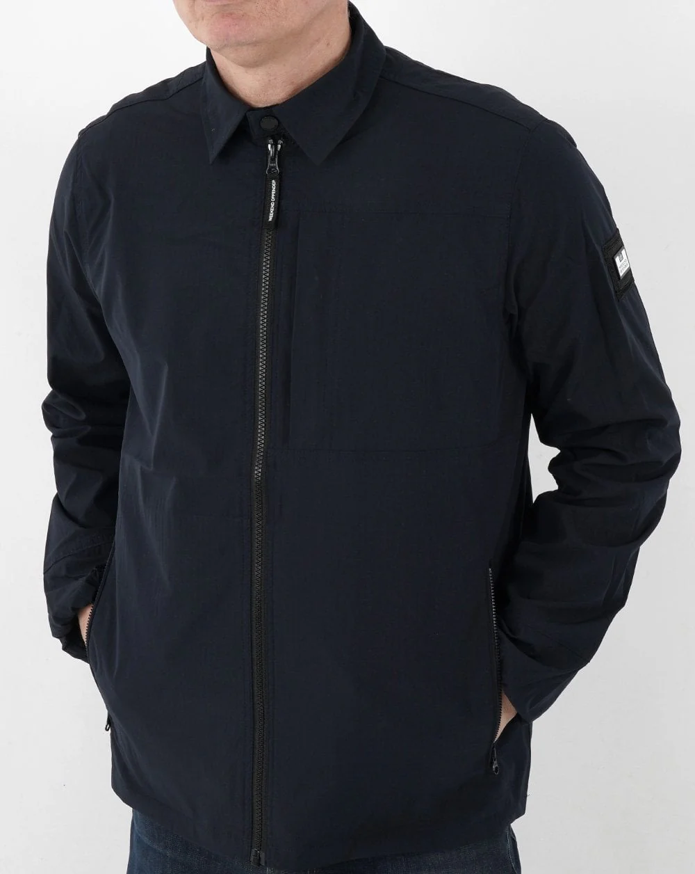 Weekend Offender Pepperwood Ave Overshirt Navy - Image 3