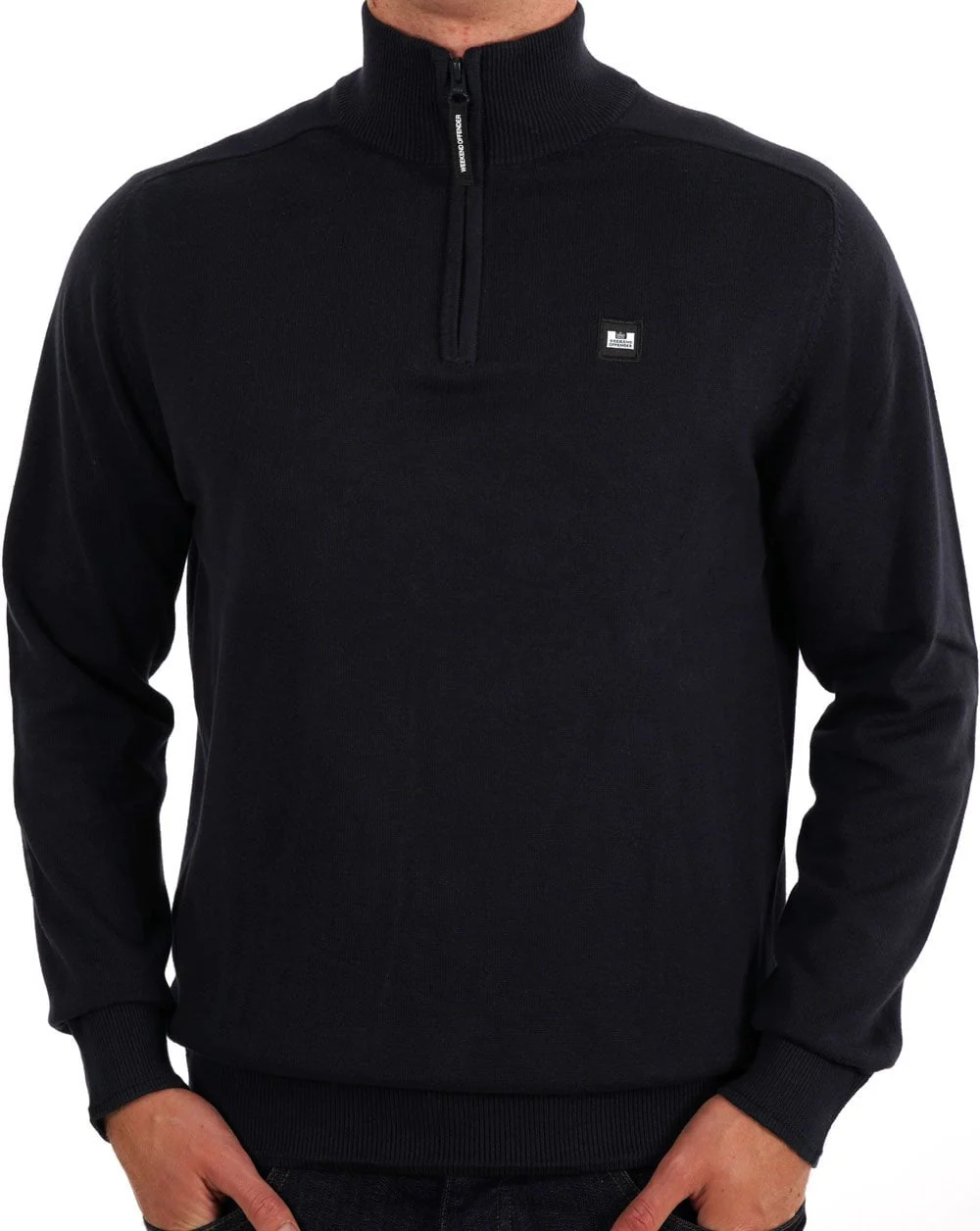 Weekend Offender Pierre 1/4 Zip Knit Navy
