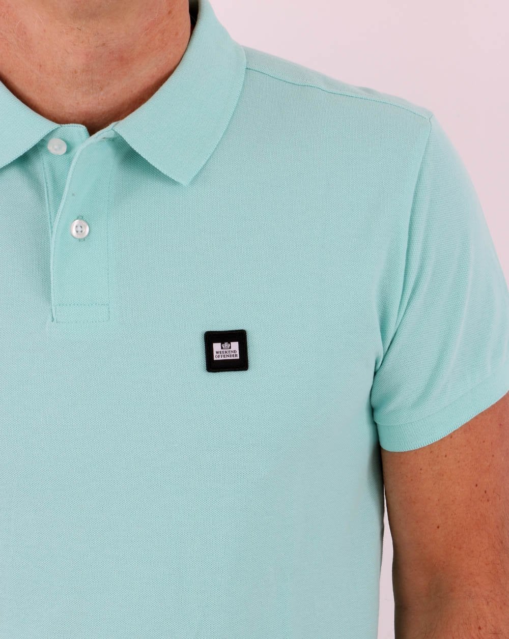 Weekend Offender Polo Shirt Aqua - Image 2
