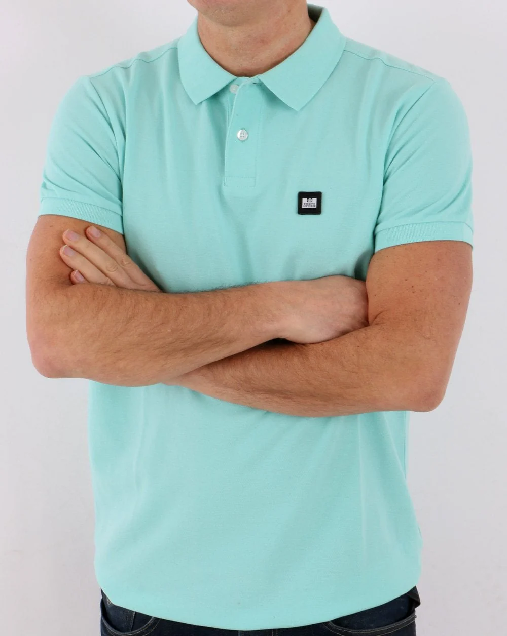 Weekend Offender Polo Shirt Aqua - Image 3