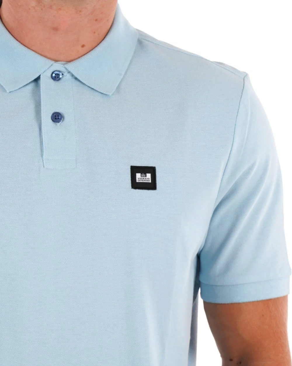 Weekend Offender Polo Shirt Arctic Blue - Image 2