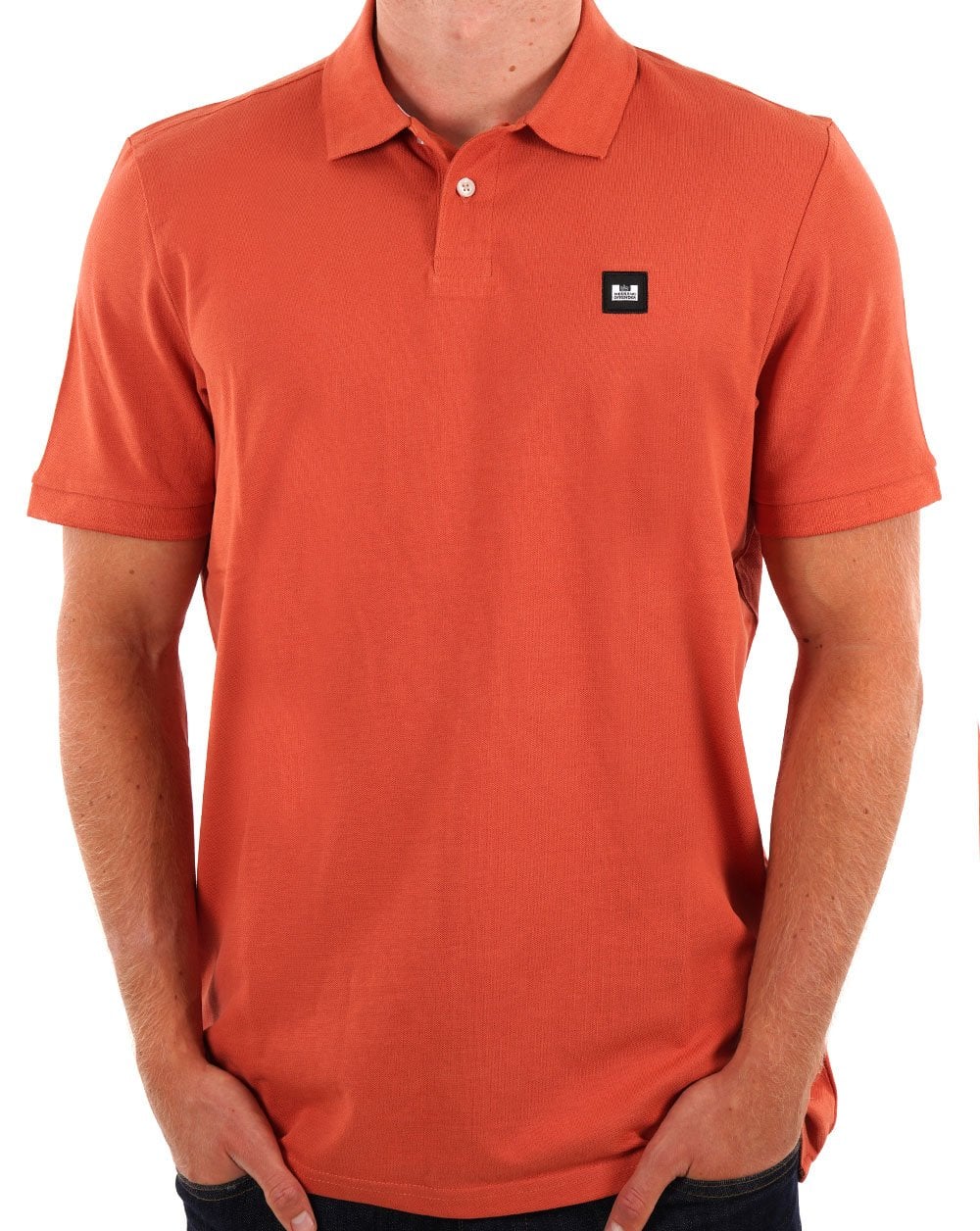 Weekend Offender Polo Shirt Burnt Orange - Image 3