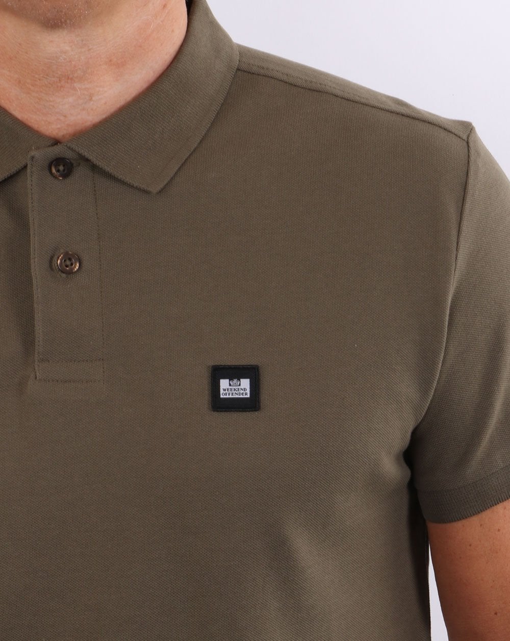 Weekend Offender Polo Shirt Dark Khaki - Image 2