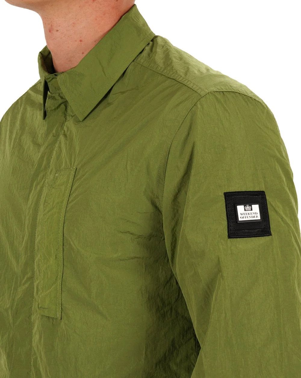 Weekend Offender Porter Overshirt Kiwi - Image 2