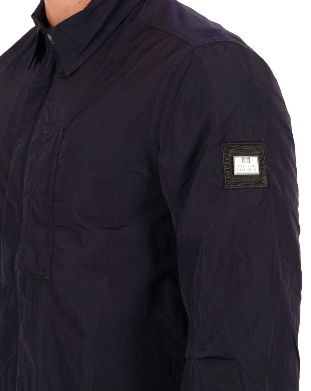 Weekend Offender Porter Overshirt Navy - Image 3