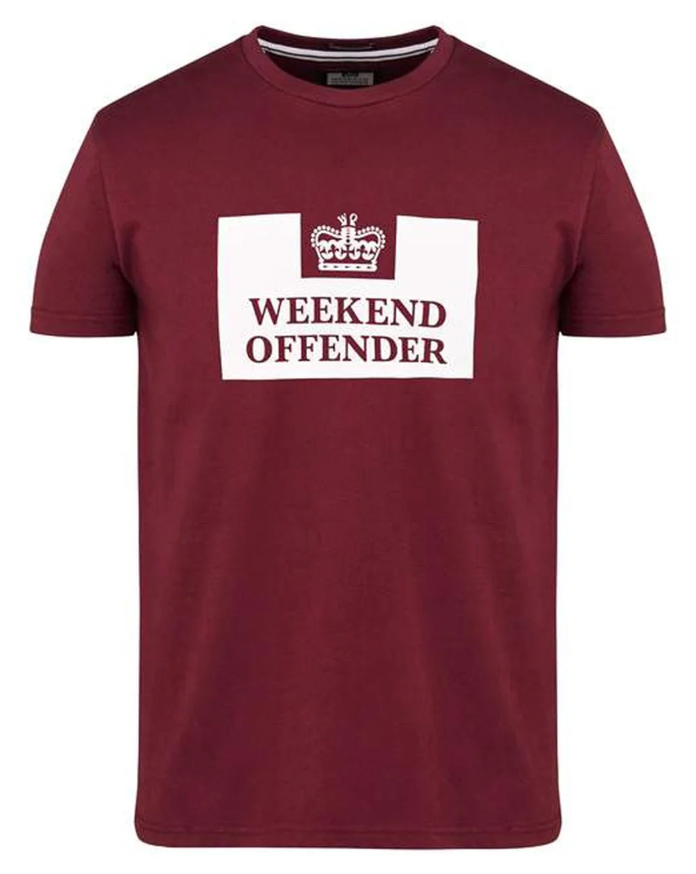 Weekend Offender Prison T-shirt Burgundy