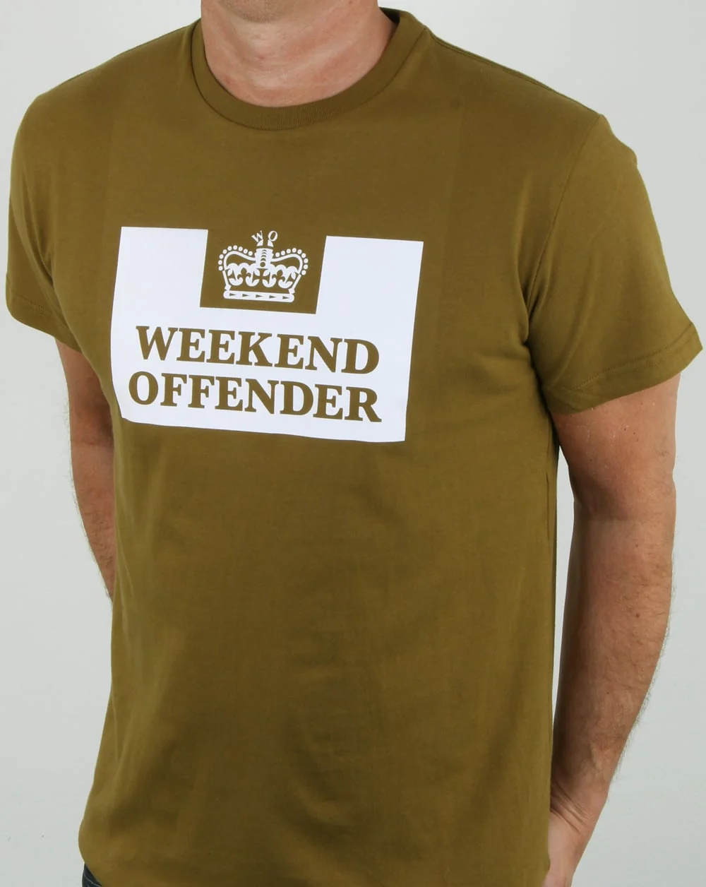Weekend Offender Prison T Shirt Olive - Image 3