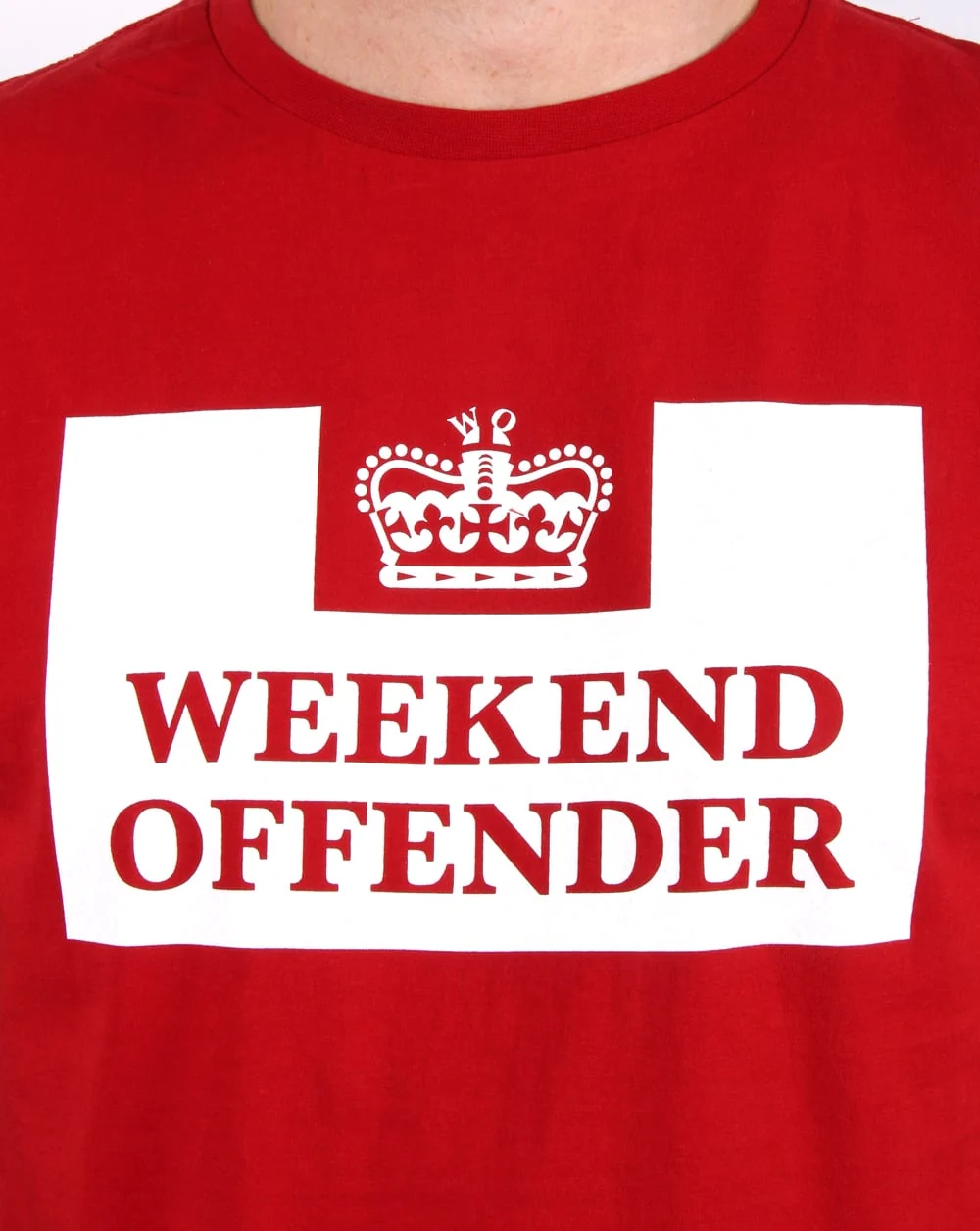 Weekend Offender Prison T-shirt Red - Image 2