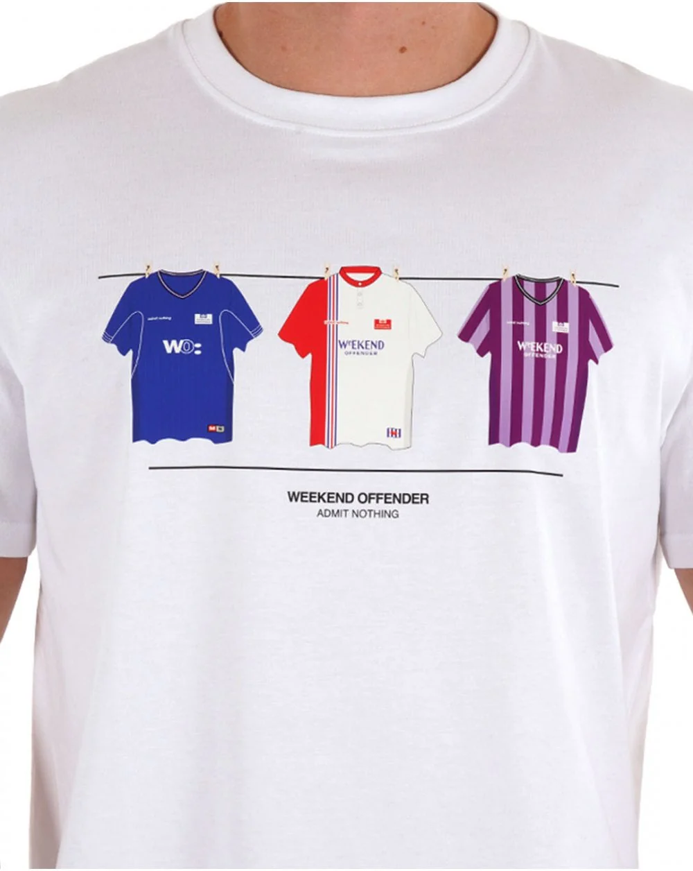 Weekend Offender Rangers T-shirt New White/Blue - Image 2