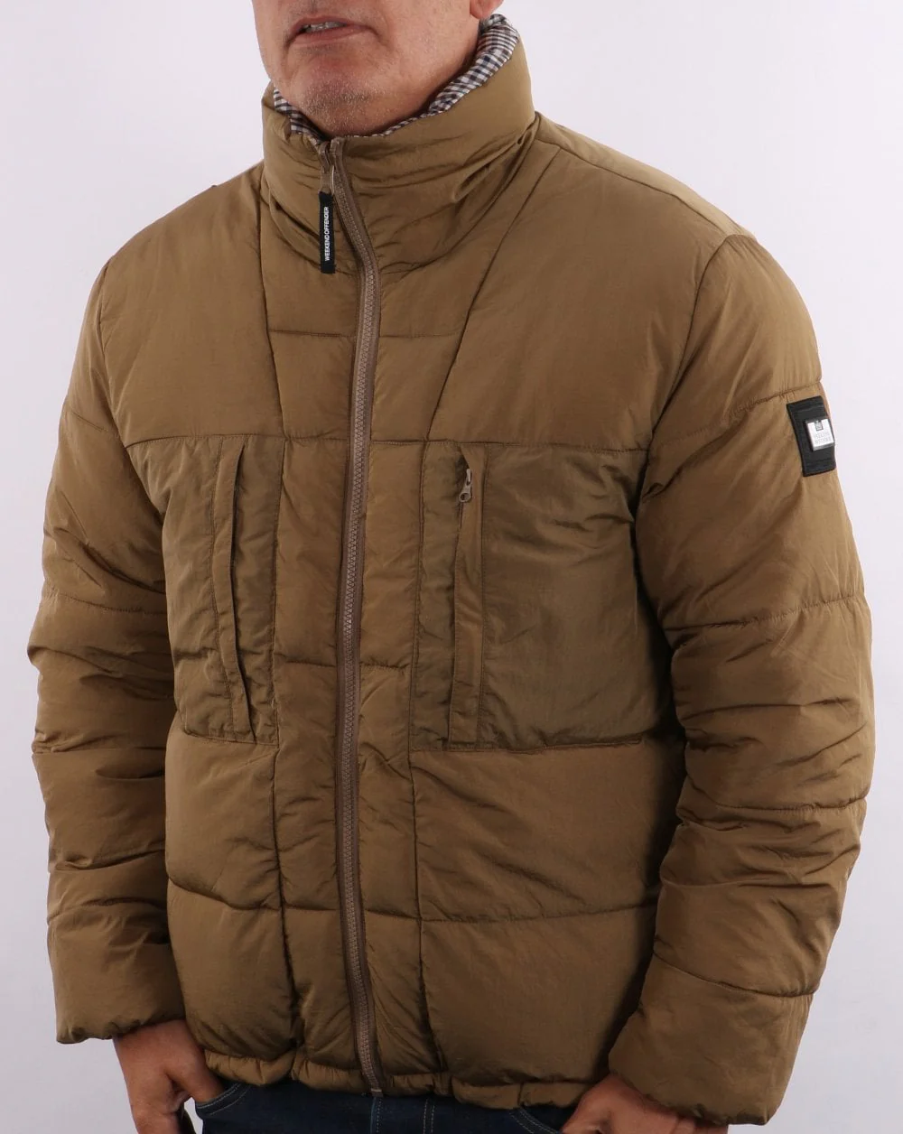 Weekend Offender Reversible Padded Jacket Dark Sand - Image 3