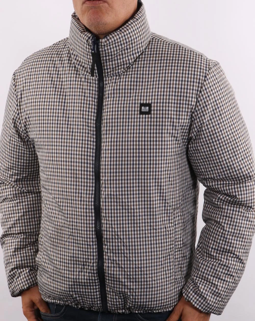 Weekend Offender Reversible Padded Jacket Navy - Image 4