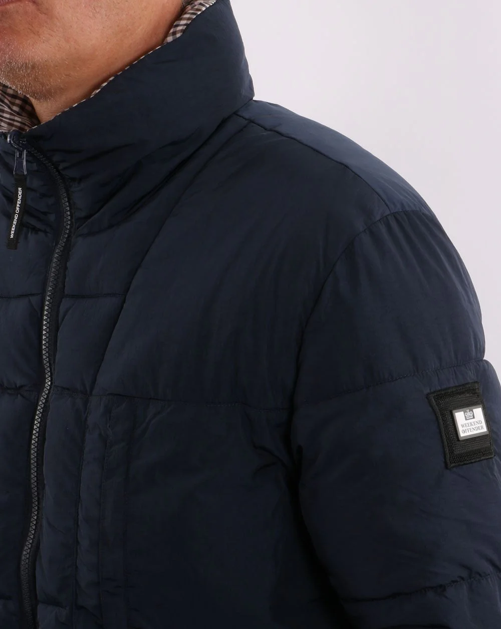 Weekend Offender Reversible Padded Jacket Navy - Image 7