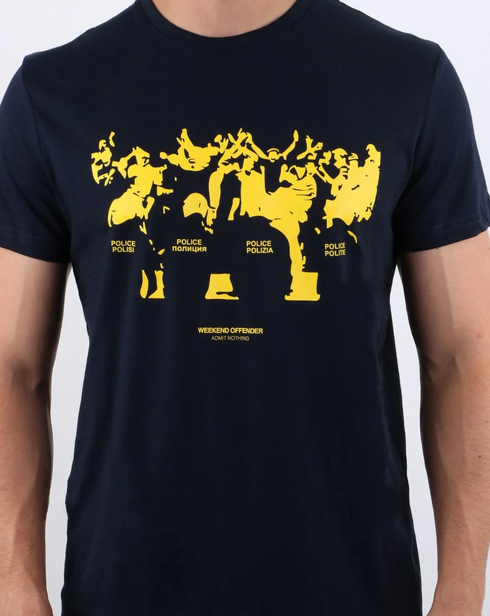 Weekend Offender Riot T-shirt Navy - Image 3
