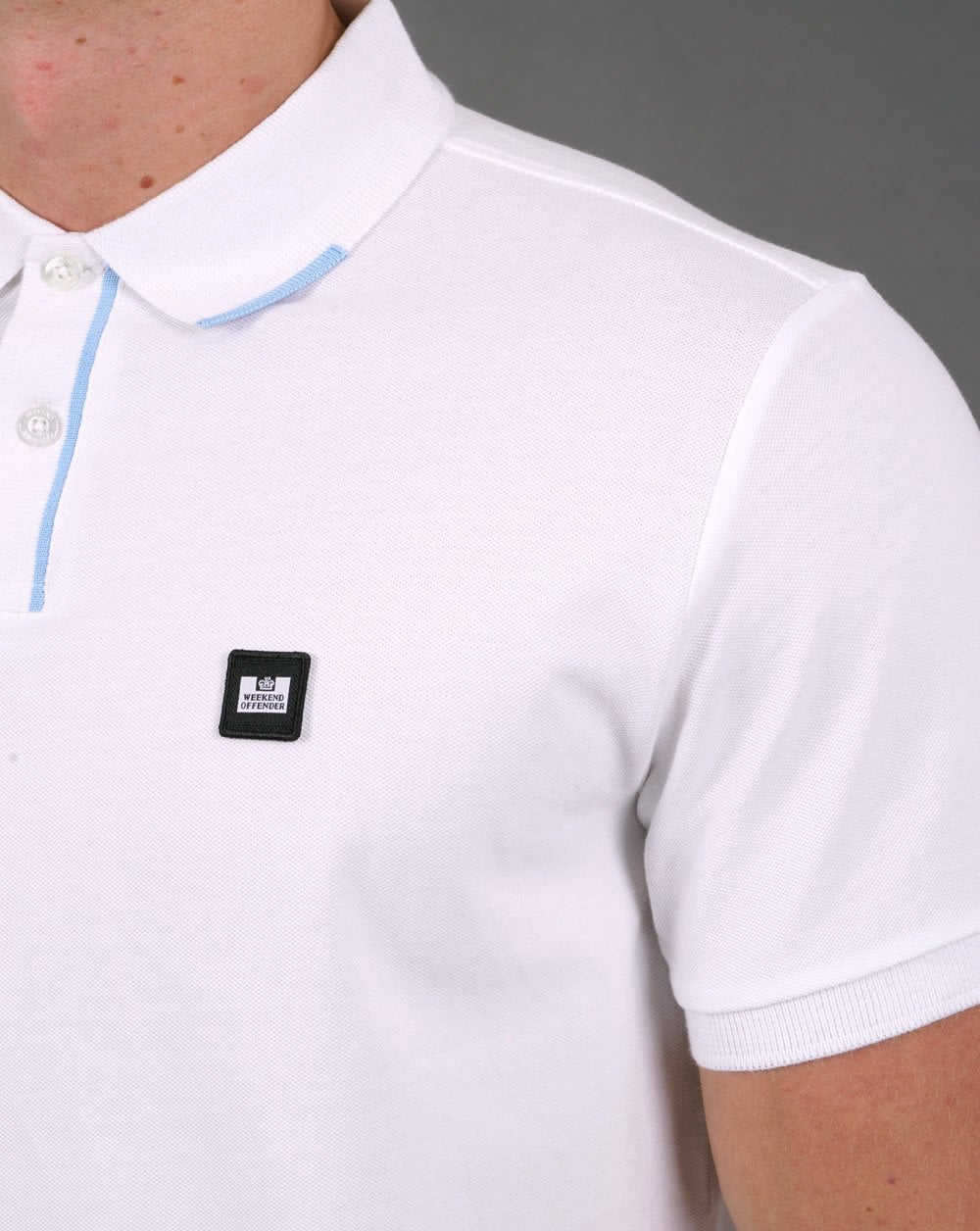 Weekend Offender Rivas Polo Shirt White - Image 3