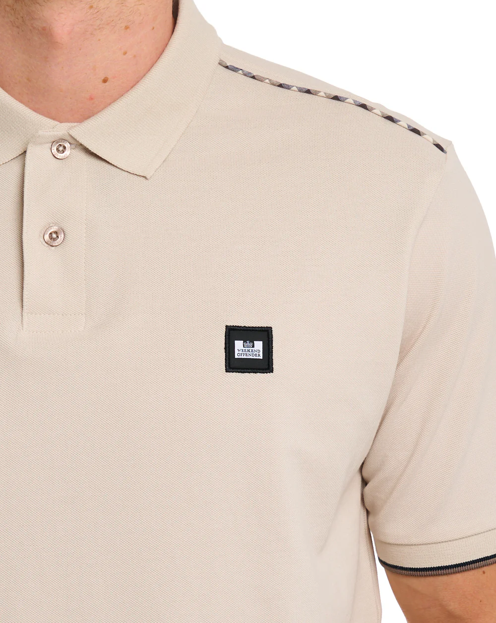 Weekend Offender Sakai Polo Shirt Cement - Image 3