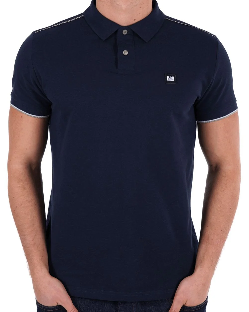 Weekend Offender Sakai Polo Shirt Navy - Image 3